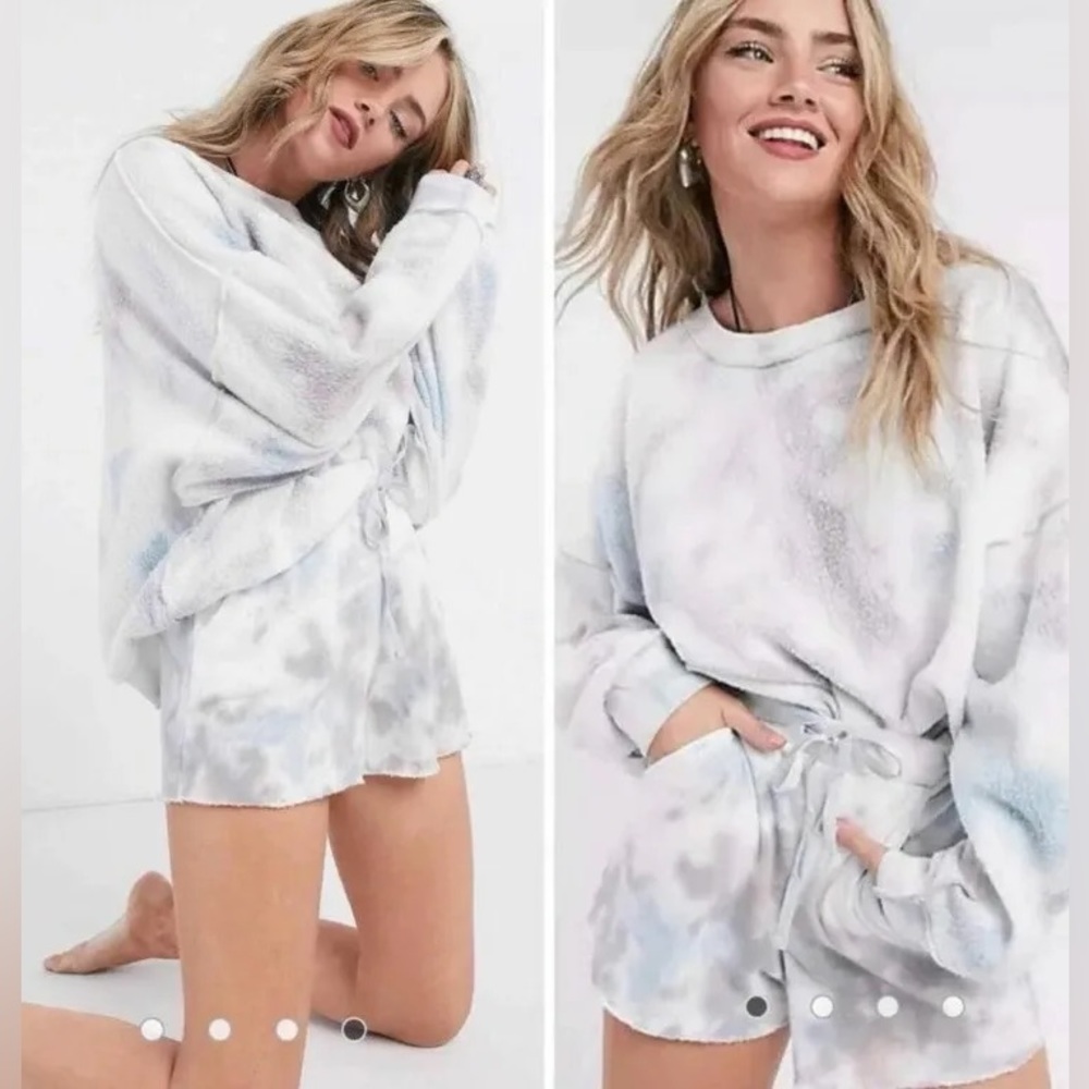 Free People lounge set tie dye Kelly wash S